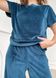 Велюровая женская пижама: брюки, футболка бутылочного цвета Merlini Медио 100000304 размер 42-44