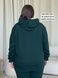 Оверсайз женское худи зеленое Merlini Карло 110001302 размер 54-56 (4XL-5XL)