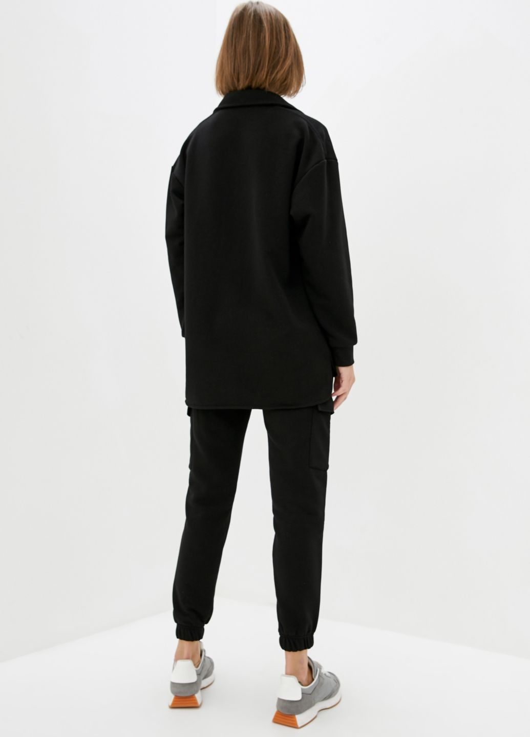 Купить Трикотажная рубашка женская оверсайз Merlini Барселона 200000055 - Черный, 42-44 в интернет-магазине
