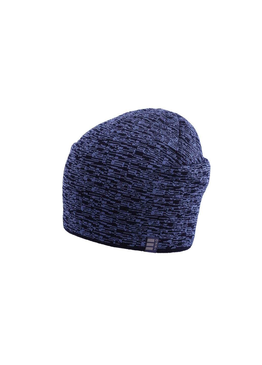 Купить Шерстяная шапка Ozzi на флисовой подкладке 220045 - Синий в интернет-магазине