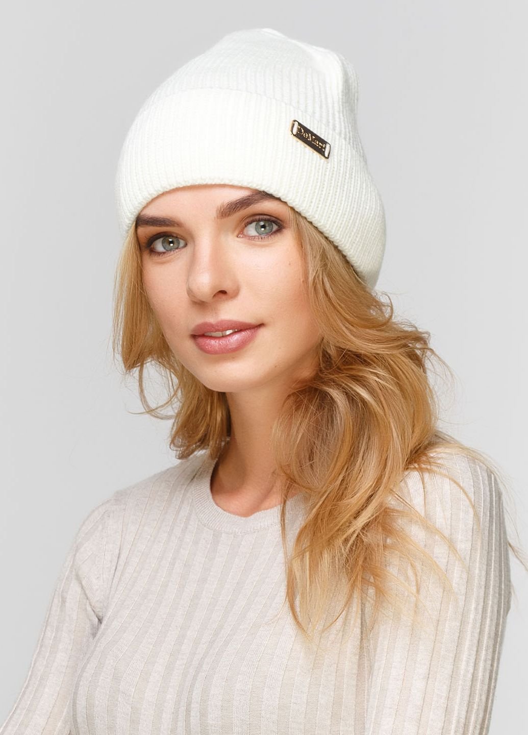 Купить Шерстяная шапка DeMari Хлоя 550525 - Молочный в интернет-магазине
