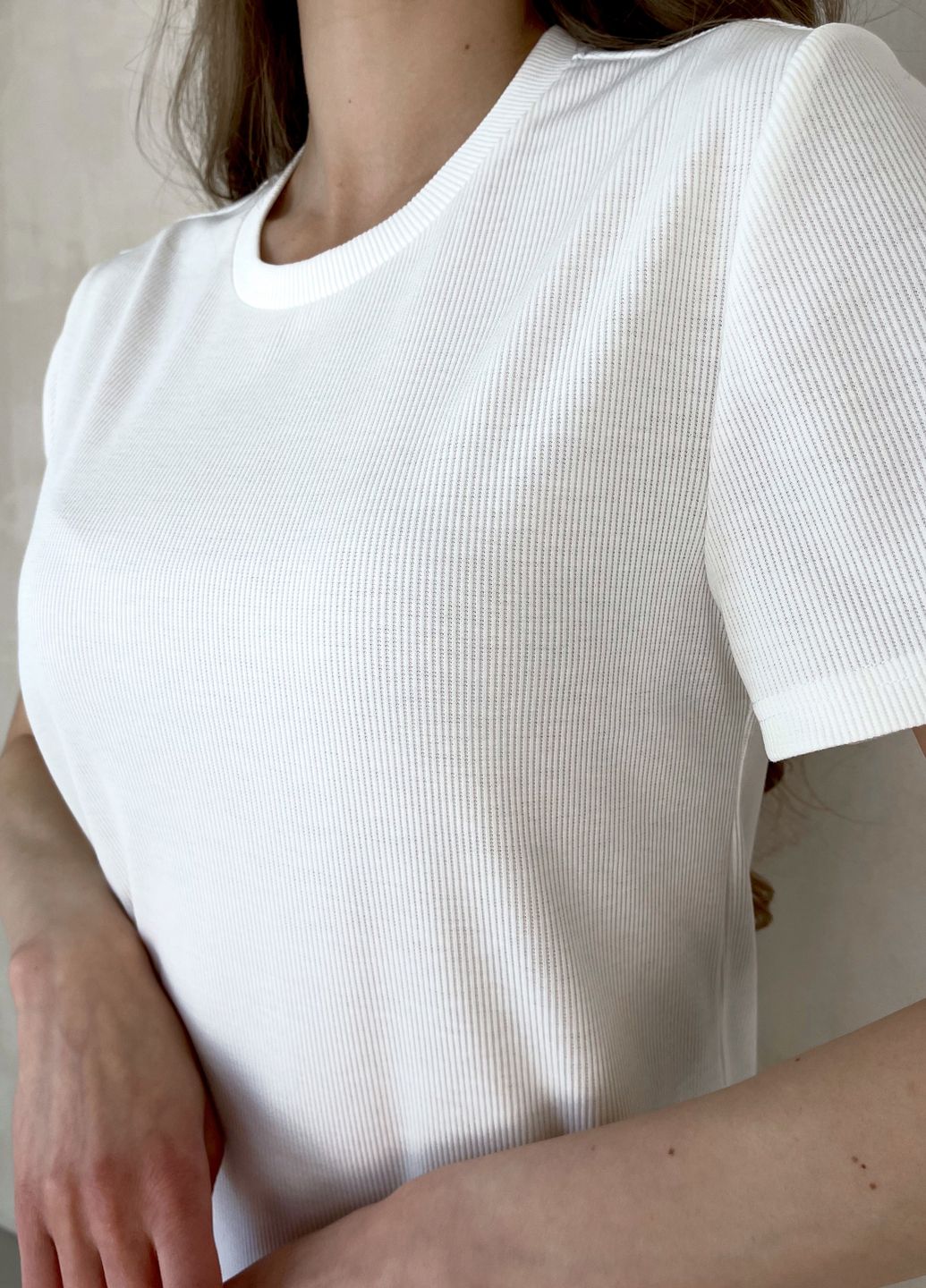 Купить Платье-футболка до колена в рубчик бирюзовое Merlini Милан 700000145 размер 42-44 (S-M) в интернет-магазине