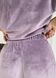 Теплая велюровая женская пижама 3: халат, брюки, футболка темно-пудрового цвета Merlini Буя 100000213, размер 42-44