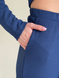 Костюм с широкими брюками в рубчик синий Merlini Менто 100001163, размер 42-44 (S-M)