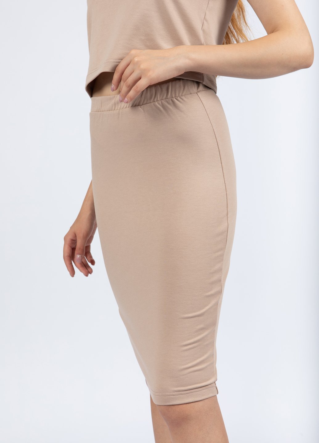 Купить Миди юбка Merlini Пассаж 400000015 - Бежевый, 42 в интернет-магазине