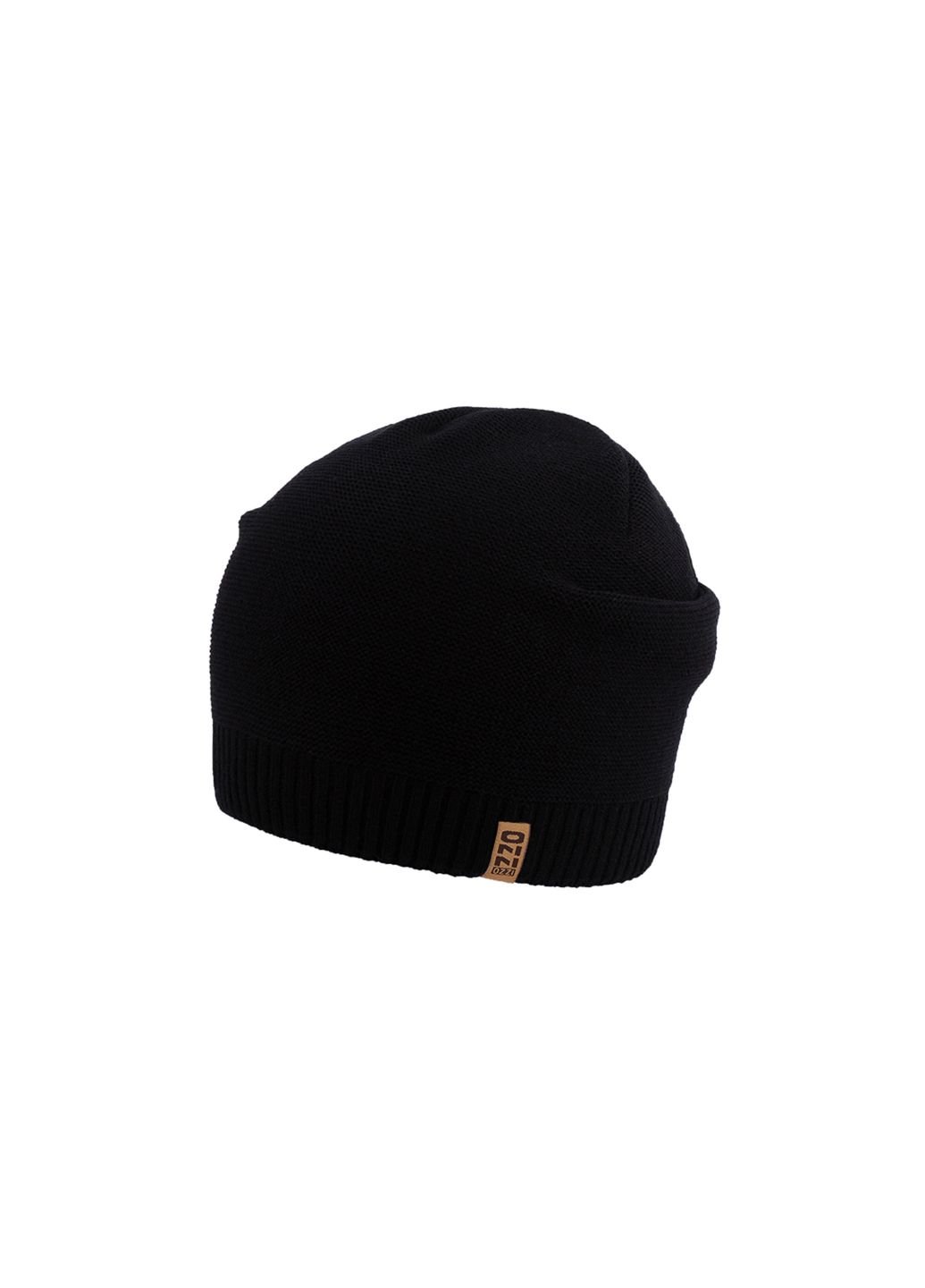Купить Шерстяная шапка Ozzi на флисовой подкладке 220047 - Черный в интернет-магазине