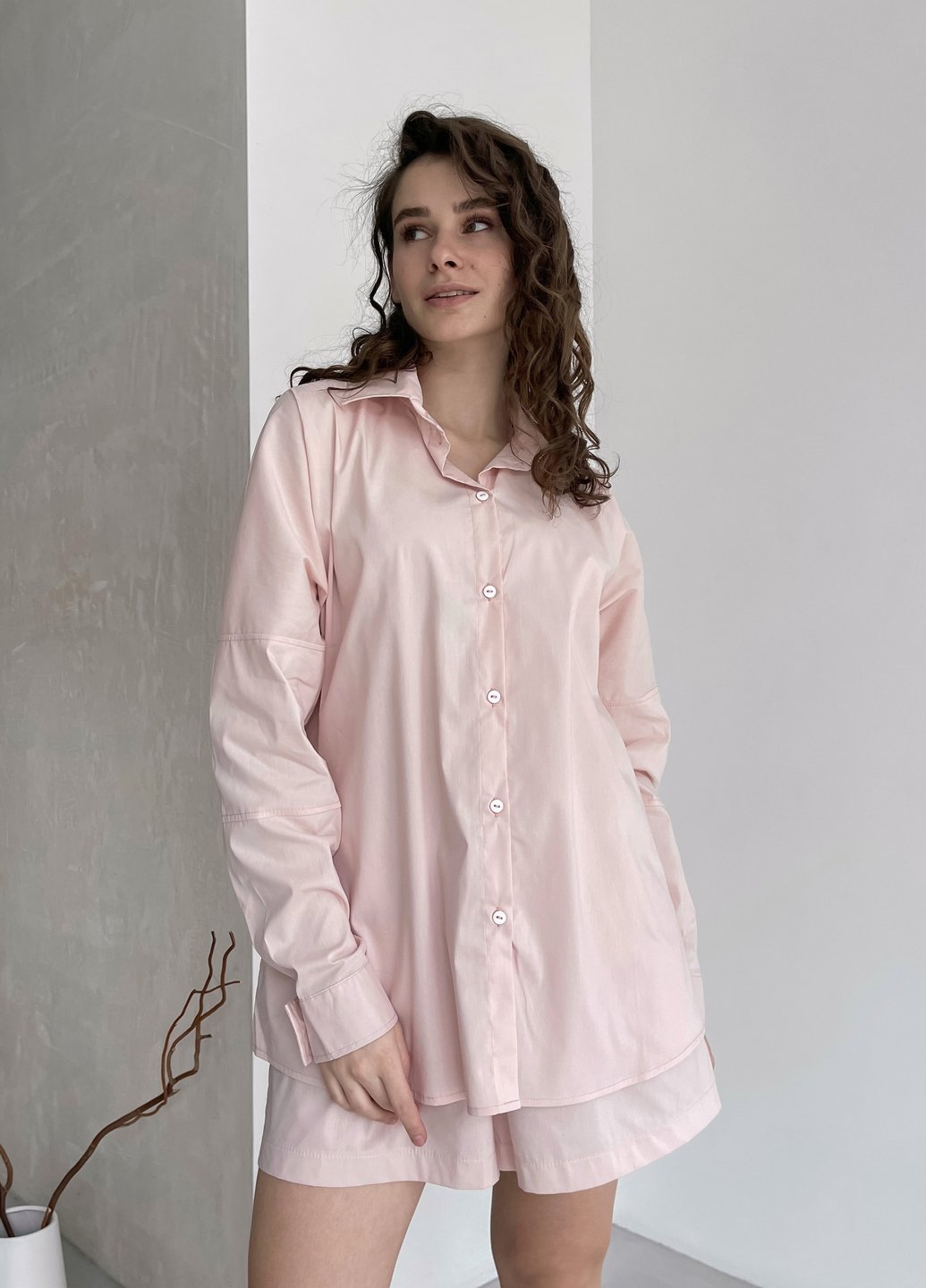 Купити Оверсайз бавовняна сорочка жіноча Merlini Беліз 200000222, розмір 42-44 в інтернет-магазині