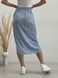 Длинная женская юбка с разрезом в цветочек голубая Merlini Лакко 400001265 размер 42-44 (S-M)