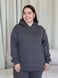 Оверсайз жіноче худі сіре Merlini Карло 110001303 розмір 54-54 (4XL-5XL)