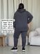 Оверсайз жіноче худі сіре Merlini Карло 110001303 розмір 54-54 (4XL-5XL)