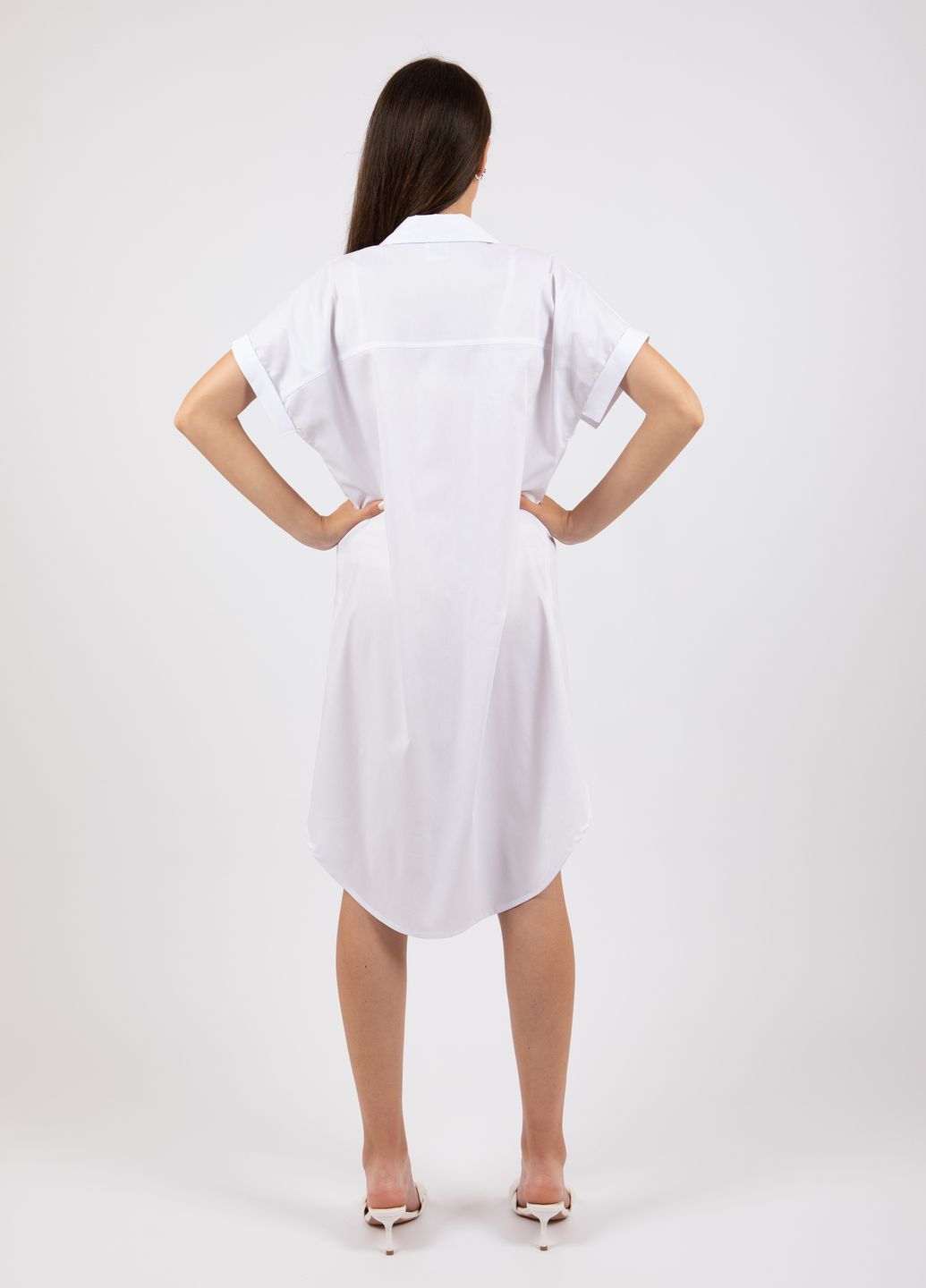 Купить Оверсайз хлопковое платье-рубашка Merlini Руан 700000007 - Белый, 42-44 в интернет-магазине