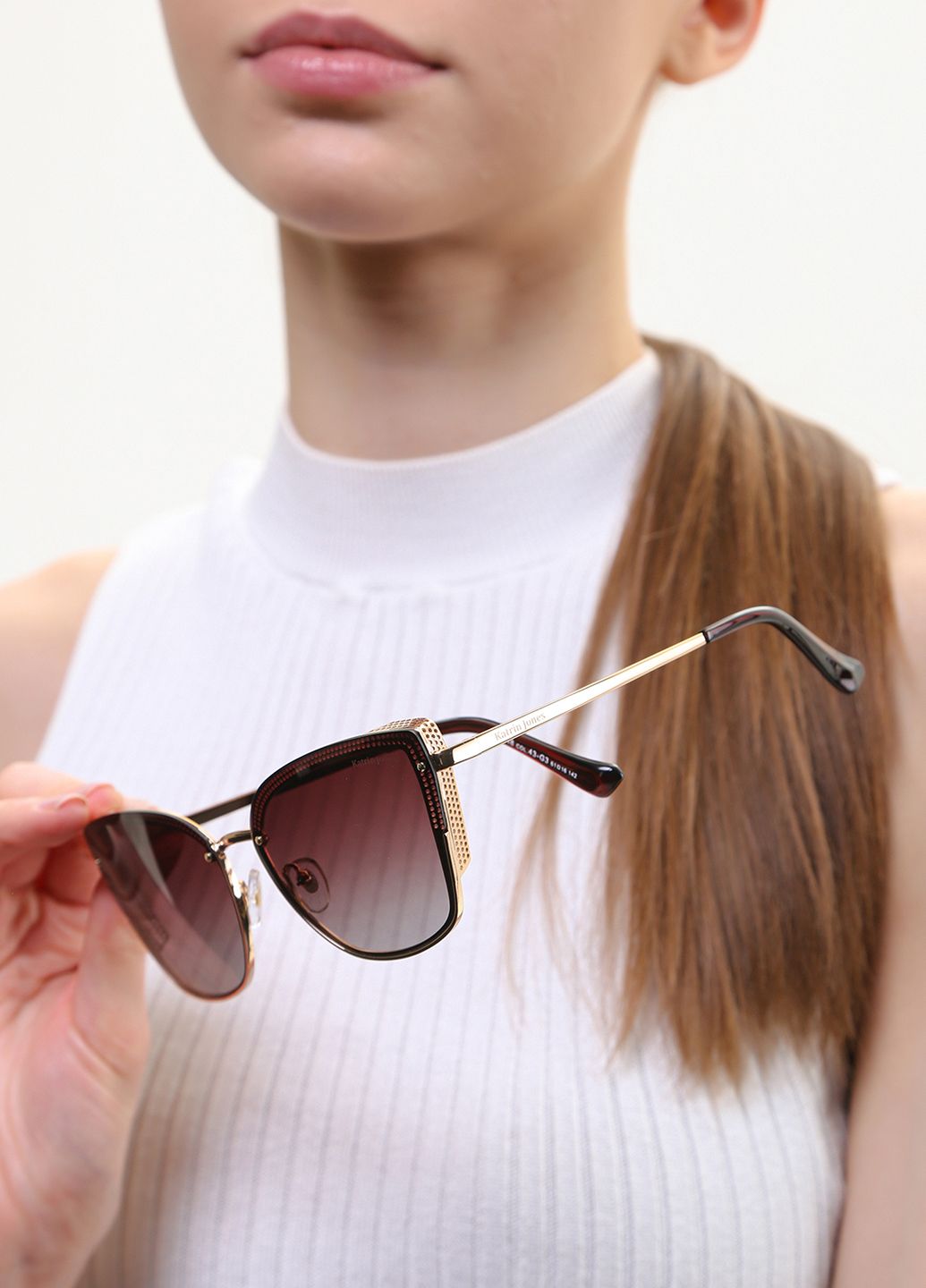 Купити Жіночі сонцезахисні окуляри Katrin Jones з поляризацією KJ0848 180052 - Золотистий в інтернет-магазині