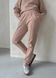 Теплый бежевый костюм женский для офиса на флисе двойка: реглан, брюки Катания 100000191, размер 42-44