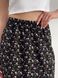 Длинная женская юбка с разрезом в цветочек черная Merlini Фонта 400001281 размер 42-44 (S-M)