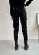 Теплый женский костюм на флисе с кофтой на молнии черный Merlini Анже 100001081, размер 42-44 (S-M)