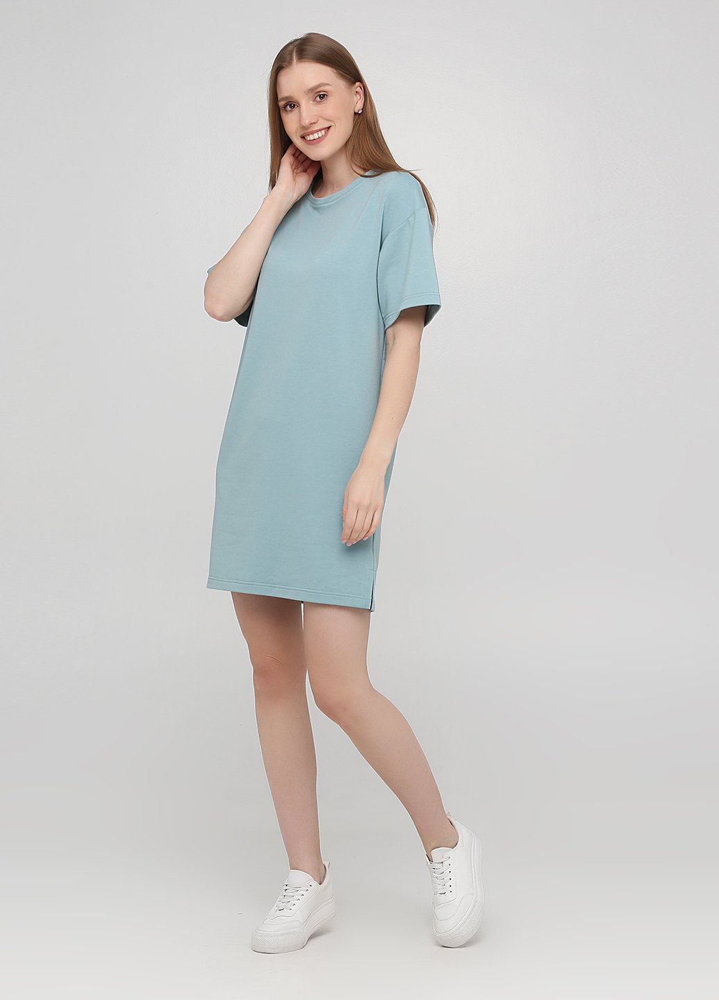 Купить Оверсайз платье Merlini Нанси 700000011 - Зелёный, 42-44 в интернет-магазине