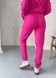 Теплый малиновый спортивный костюм женский на флисе двойка: худи, спортивные штаны Лекко 100000173, размер 42-44