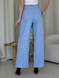 Льняные штаны палаццо голубые Merlini Торио 600001207 размер 42-44 (S-M)
