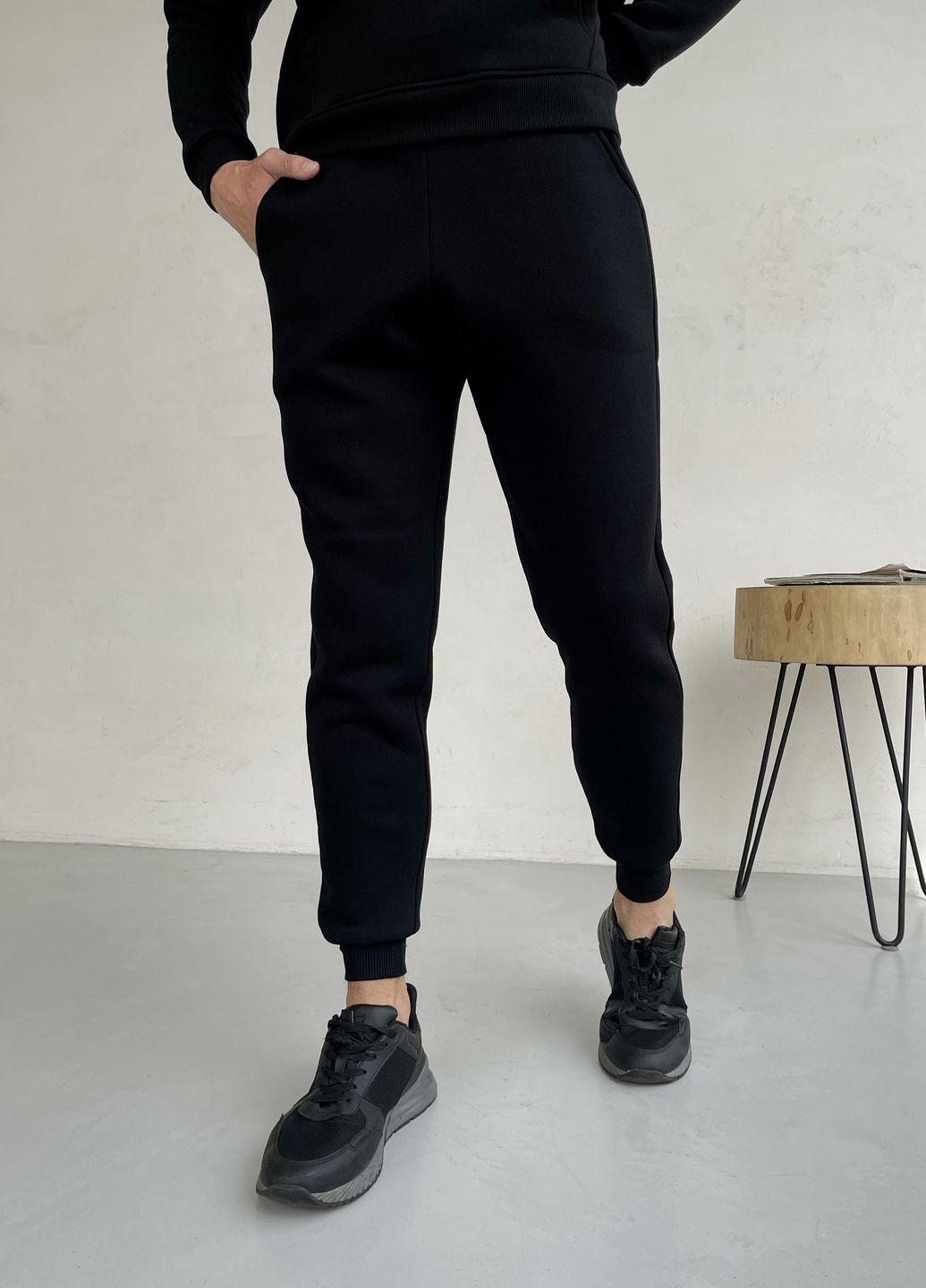 Купить Теплый зимний мужской спортивный костюм на флисе черный Merlini Франс 100001001, размер 42-44 (S-M) в интернет-магазине