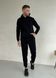 Теплый зимний мужской спортивный костюм на флисе черный Merlini Франс 100001001, размер 42-44 (S-M)
