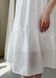 Женское платье до колена однотонное с коротким рукавом из льна белое Merlini Сесто 700000163, размер 42-44 (S-M)