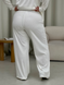 Костюм с широкими брюками в рубчик белый Merlini Менто 100001166, размер 42-44 (S-M)