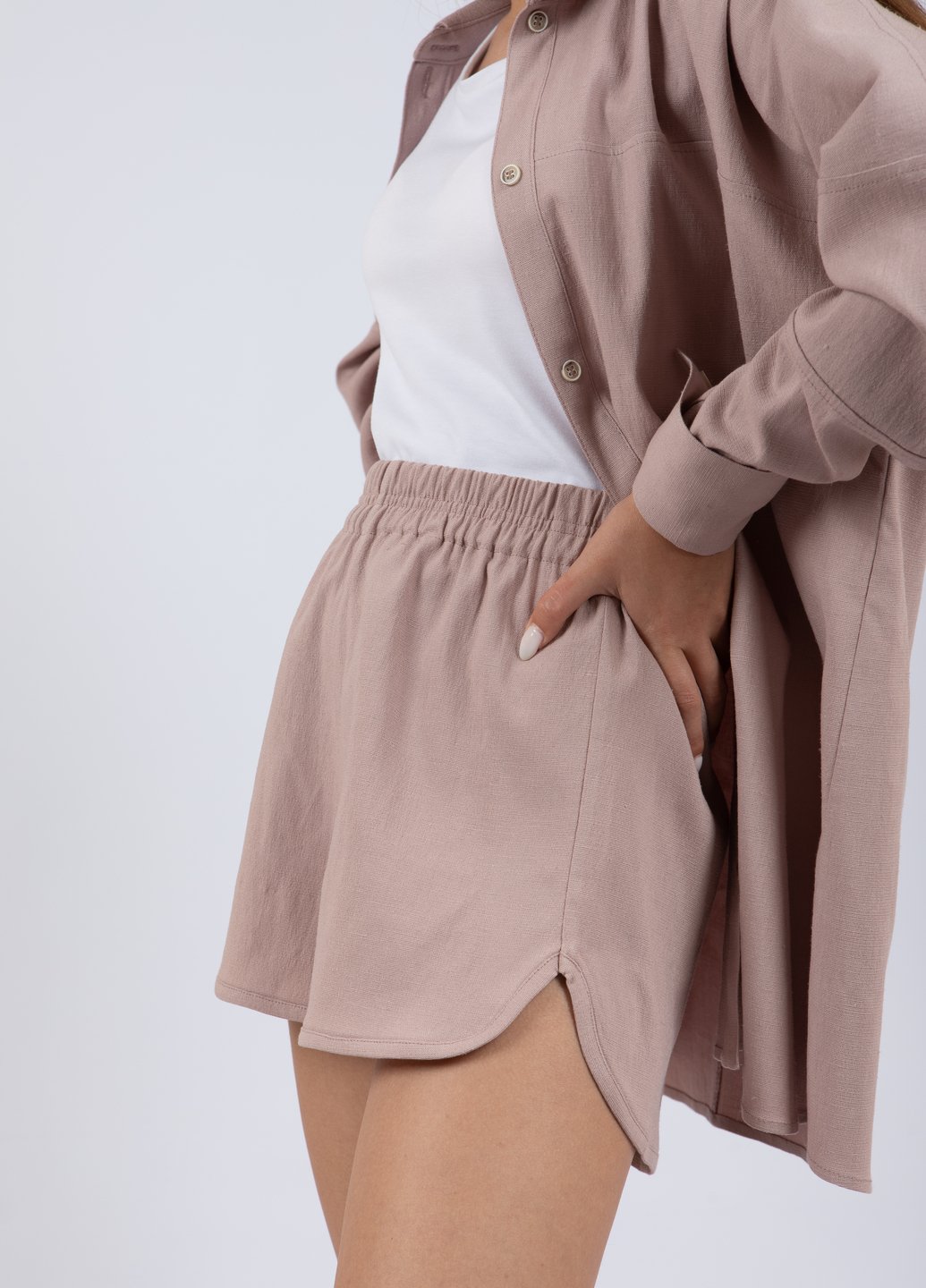 Купить Льняные шорты женские Merlini Марсель 300000022 - Персиковый, 42-44 в интернет-магазине