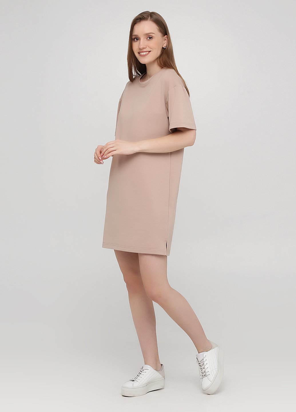 Купить Оверсайз платье Merlini Нанси 700000012 - Бежевый, 42-44 в интернет-магазине