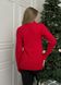 Теплый женский свитер с оленями красный Merlini 110001081, размер 42-46