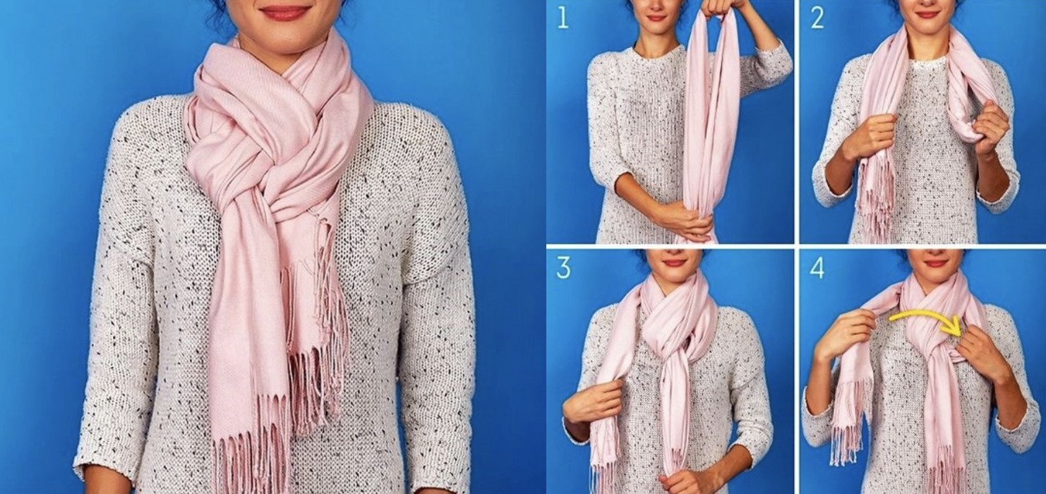 7 необычных способов носить шарфик красиво и с достоинством